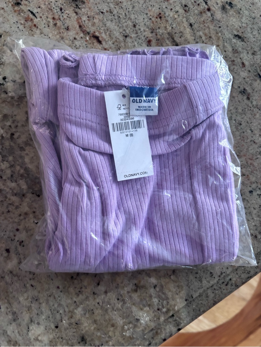 Old Navy Kids Lavender Ribbed Flare Leggings